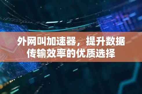 外网叫加速器,提升数据传输效率的优质选择 外网叫加速器,提升数据传输效率的优质选择